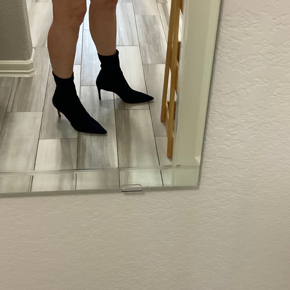 Stuart Weitzman Dark Blue Heeled Boots - Picture 12 of 15